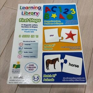 Learning Journey's Library First Steps Set Numbers/Letters/Shapes/Animals New